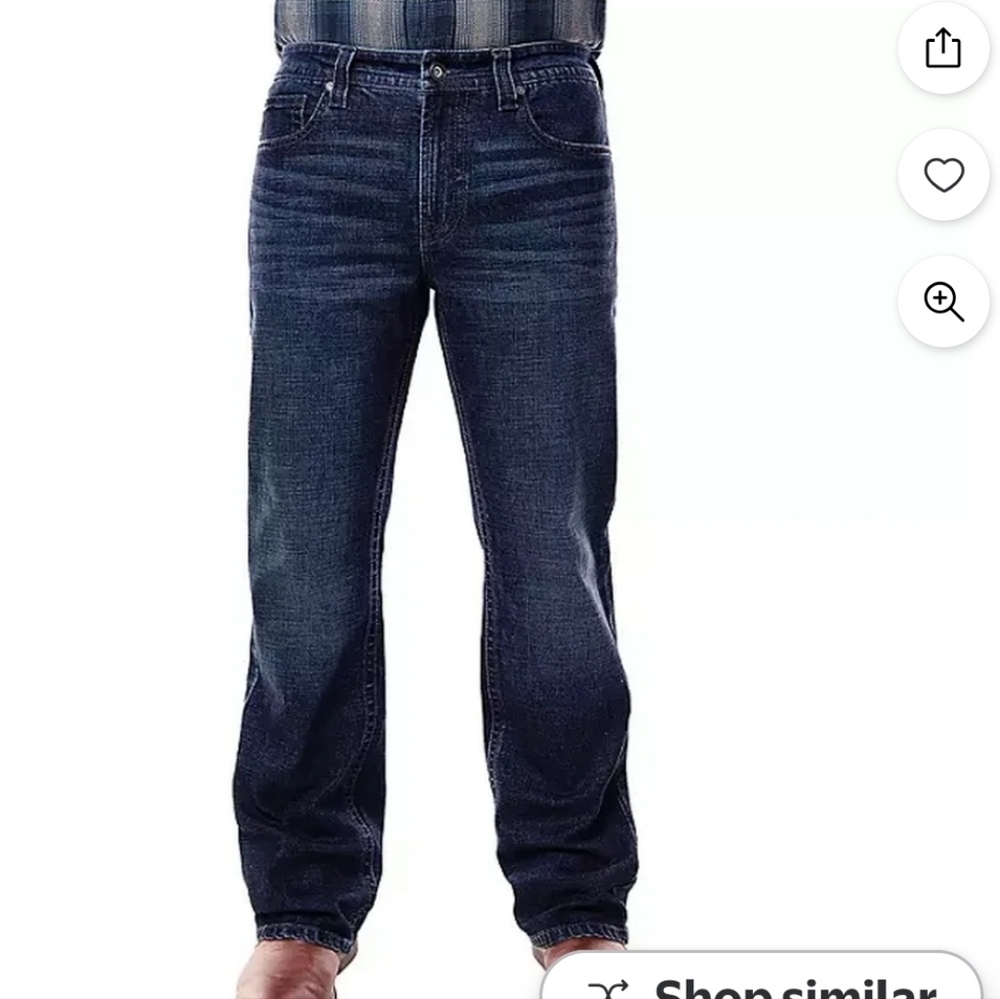 Mens Axel Slim Boot Cut Stretch Denim Jeans Dark Wash Size 40 X 32 NEW Preppy
